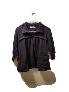 Kimchi Blue 3/4 Sleeve Pullover Sweater, Black Size Small 100% Cotton